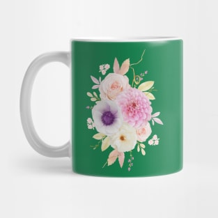 Roses dahlia flower hand drawn Mug